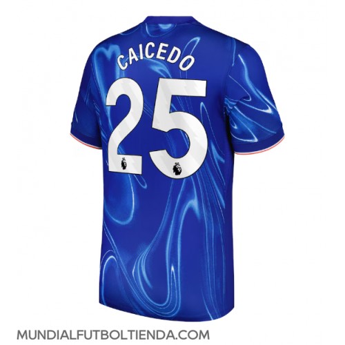 Camiseta Chelsea Moises Caicedo #25 Primera Equipación Replica 2024-25 mangas cortas